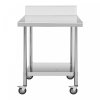 Stół ze stali nierdzewnej na kółkach - 60 x 80 cm - 135 kg ROYAL CATERING 10012814 RCAT-80/60-WS